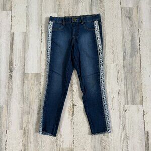 wonder nation Girls Plus Size 10/12 Lace Detail Stretch Jeans